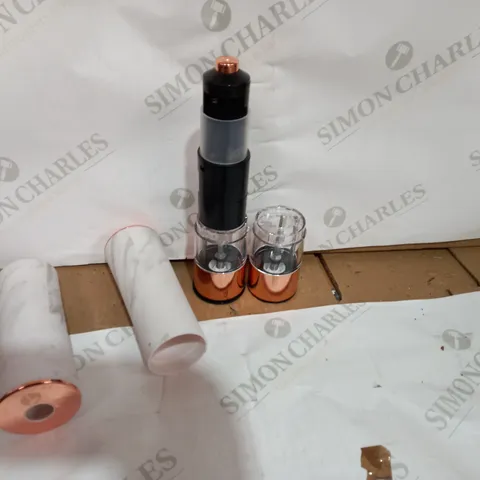 TOWER T847005WR MARBLE ROSE GOLD ELECTRIC SALT AND PEPPER MILLS