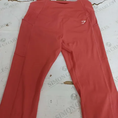 GYMSHARK RED LEGGINGS -M