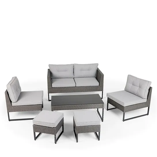 MY GARDEN STORIES 6 PIECE HIDEAWAY SOFA SET IN GREY