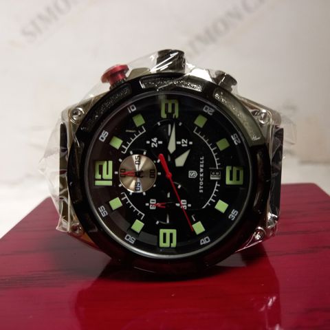 STOCKWELL SPORTS STYLE CHRONOGRAPH RUBBER STRAP WRISTWATCH 