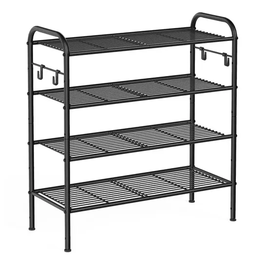 BOXED 15 PAIR STACKABLE SHOE RACK