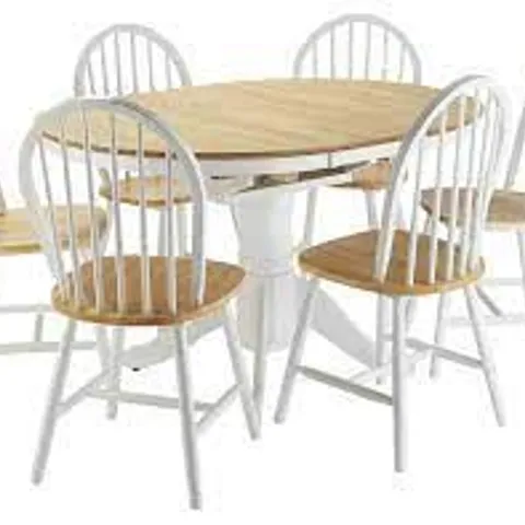 BOXED GRADE 1 NEW KENTUCKY TABLE & 6 CHAIRS (3 OF 4 BOXES)