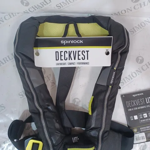 SPINLOCK DECKVEST LIFEJACKET IN BLACK/LIME GREEN