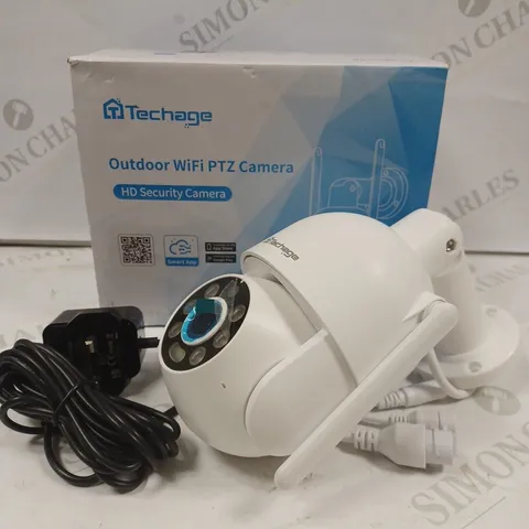 BOXED TECHAGE OUTDOOR WI-FI PTZ SECURITY CAMERA 