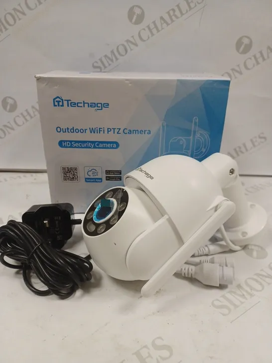 BOXED TECHAGE OUTDOOR WI-FI PTZ SECURITY CAMERA 