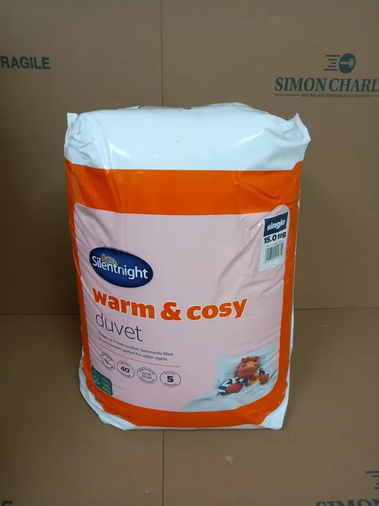 SILENTNIGHT WARM AND COSY SINGLE DUVET (15 TOG)