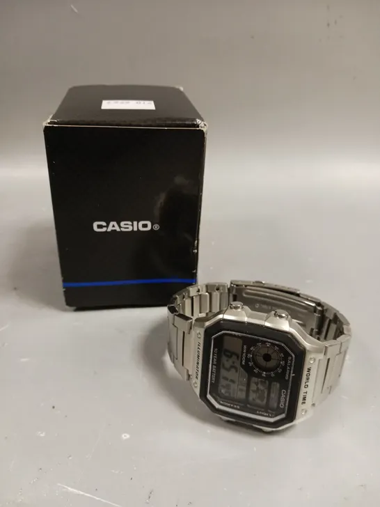 CASIO MEN'S ILLUMINATOR STAINLESS STEEL BRACELET WATCH