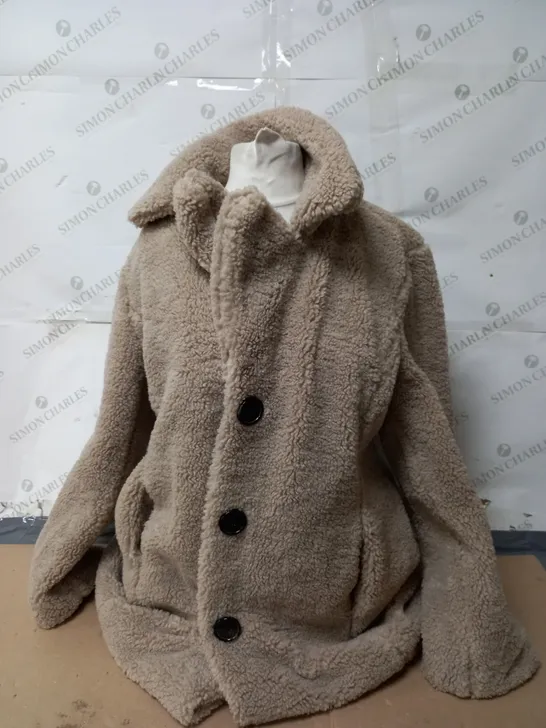 CENTIGRADE TEDDY LONGLINE COAT SIZE LARGE 