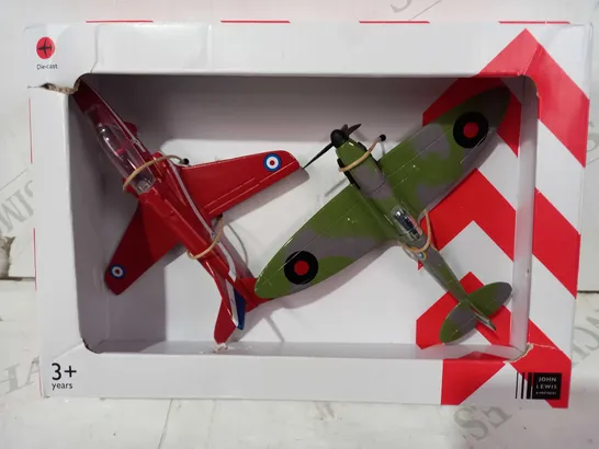 JOHN LEWIS PAIR OF DIE-CAST MODEL PLANES