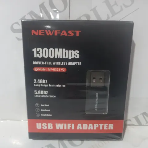 BOXED NEWFAST 1300MBPS USB WIFI ADAPTER
