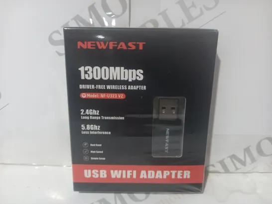 BOXED NEWFAST 1300MBPS USB WIFI ADAPTER