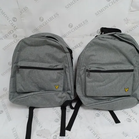 2X LYLE AND SCOTT MID GREY BACKPACK 