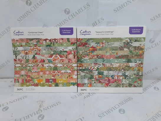 CRAFTERS COMPANION CHRISTMAS CHEER MULTI-SHEET PAPER PAD X2 