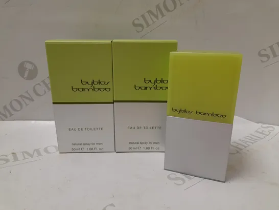 LOT OF 2 X 50ML BYBLOS BAMBOO NATURAL SPRAY FOR MEN EAU DE TOILETTE