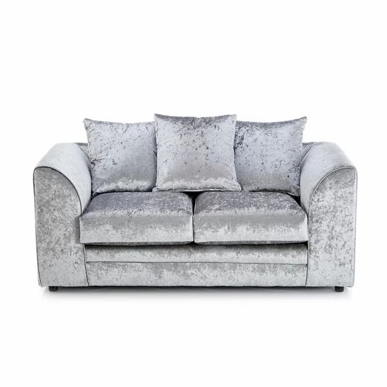 BOXED ROMELIA 2 SEATER LOVESEAT- SILVER 