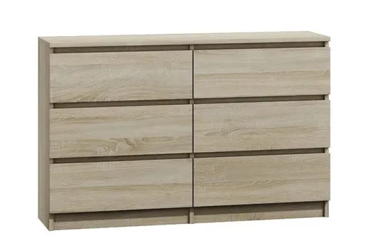 BOXED K6 CHEST OF DRAWERS WITH 6 DRAWERS SONOMA OAK