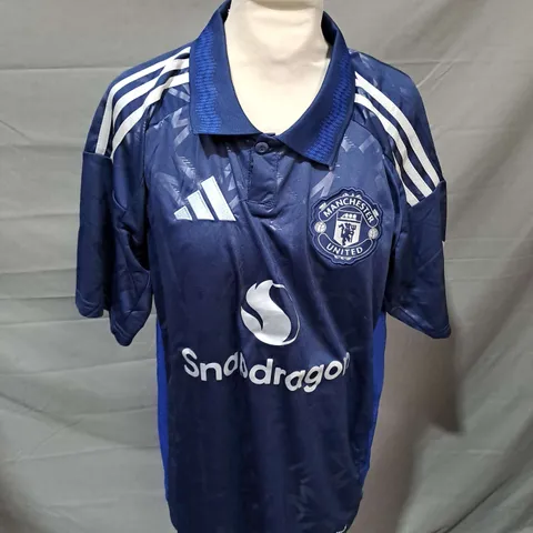 ADIDAS MANCHESTER UNITED FOOTBALL NAVY 24/25 AWAY SHIRT - LARGE