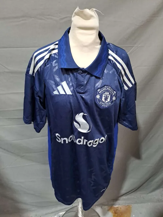 ADIDAS MANCHESTER UNITED FOOTBALL NAVY 24/25 AWAY SHIRT - LARGE