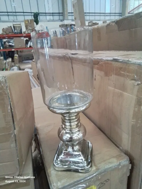 BOXED 41CM GLASS TABLE TOP HURRICANE 