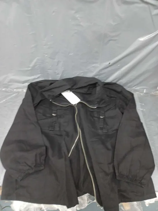 YOURS UTILITY BOMBER JACKET - BLACK - SIZE 18