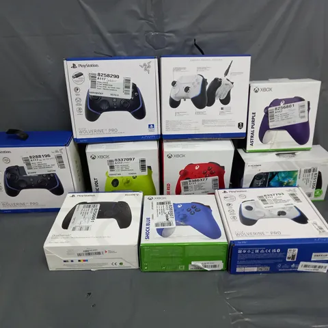 10 ASSORTED GAMING CONTROLLERS TO INCLUDE PLAYSTATION AND XBOX