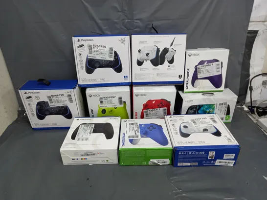 10 ASSORTED GAMING CONTROLLERS TO INCLUDE PLAYSTATION AND XBOX