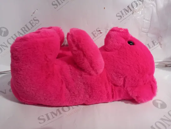 SHELN PINK TEDDY BEAR SLIPPERS - SIZE 7 