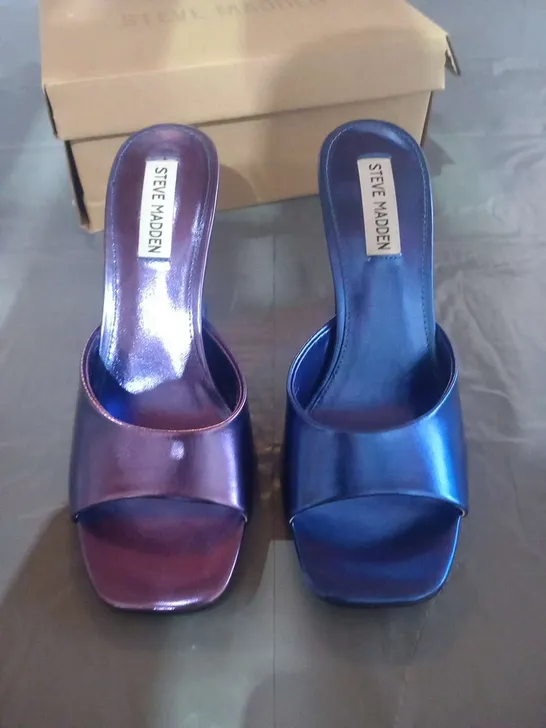 BOXED STEVE MADDEN SKY HIGH BLUE SYNTHETIC LADIES SIZE 38