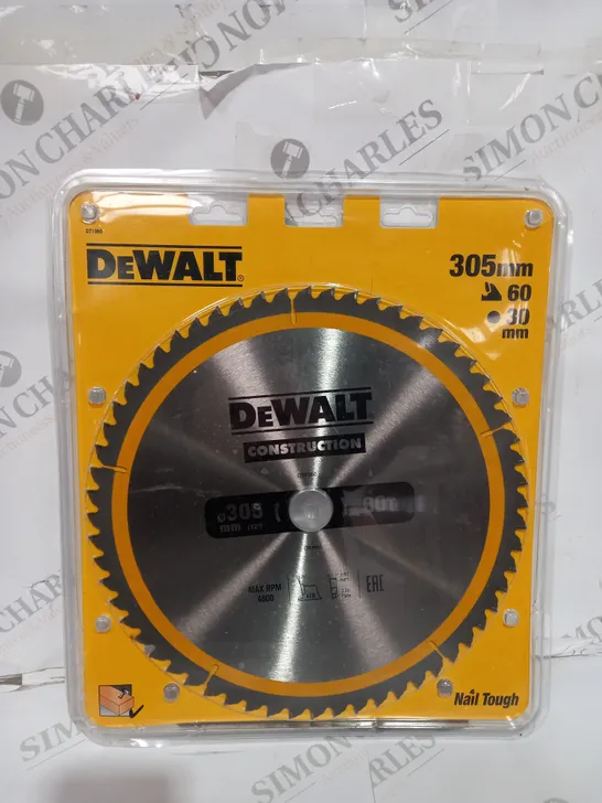 DEWALT CONSTRUCTION CIRCULAR SAW BLADE 305 X 30MM X 60T