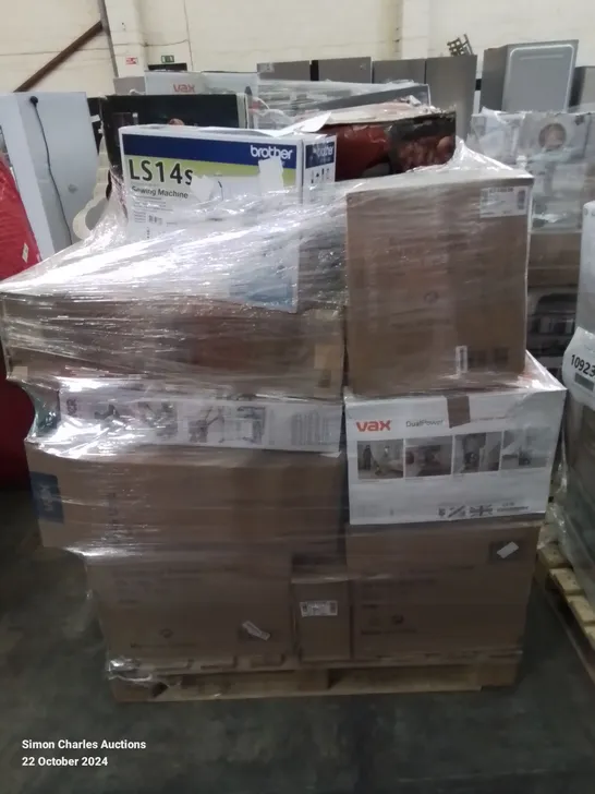 PALLET OF APPROXIMATELY 33 UNPROCESSED RAW RETURN HOUSEHOLD AND ELECTRICAL GOODS TO INCLUDE;