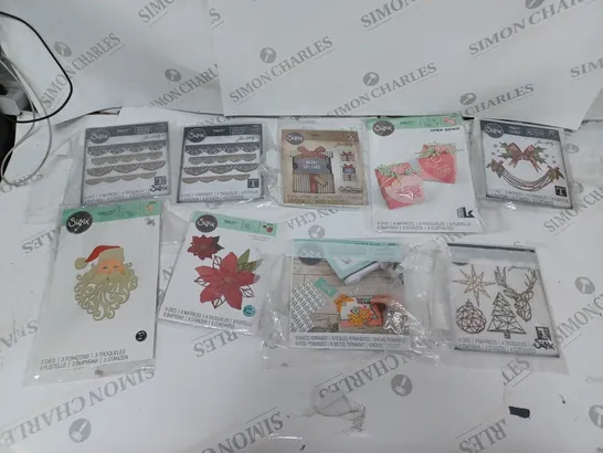 APPROXIMATELY 20 SIZZIX CRAFTING ITEMS TO INCLUDE THINLITS DIE, AND STAMP FRAMES ETC. 