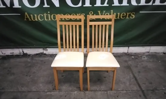 PAIR OF KENDAL OAK DINING CHAIRS