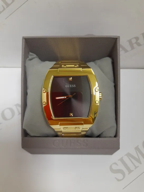 GUESS PHOENIX POLISHED GOLD STAINLESS STEEL WATCH  RRP £215