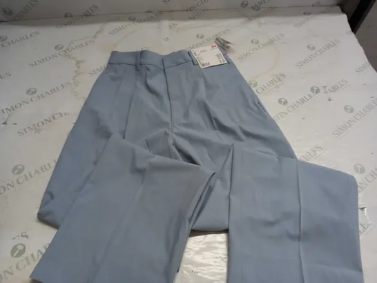 UNI QLO WOMWN WIDE PLEATED TROUSERS IN BLUE - XS