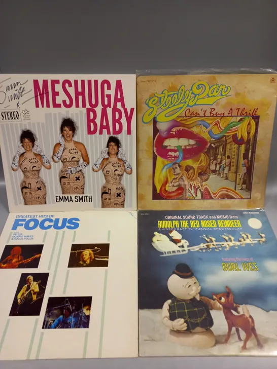 APPROXIMATELY 15 ASSORTED VINYLS TO INCLUDE MESHUGA BABY, STEELY DAN, FOCUS ETC 