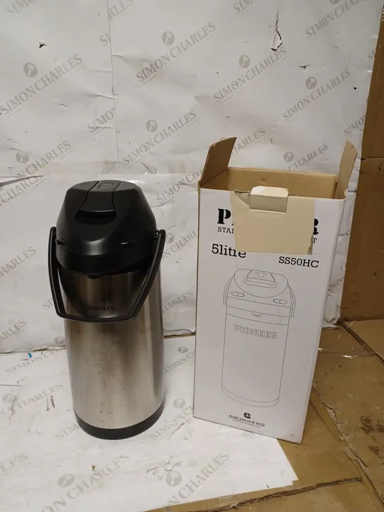 PIONEER FLASKS STAINLESS STEEL AIRPOT HOT COLD WATER TEA COFFEE DISPENSER 