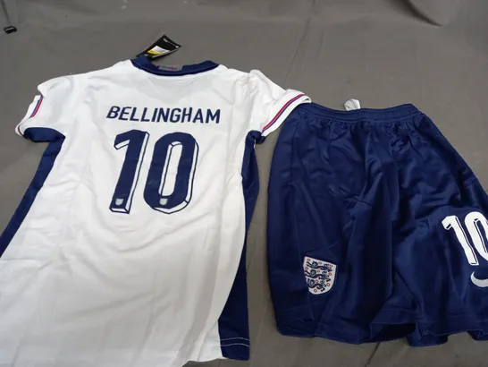 NIKE ENGLAND 2024 EUROS HOME SHIRT - BELLINGHAM 10 - SIZE 24 KIDS