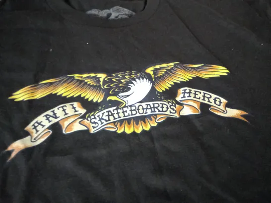 ANTO HERO BLACK SKATEBOARDING T-SHIRT - L