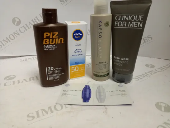 LOT OF APPROX 4 TO INCLUDE NIVEA SUNCREAM , FACE WASH , ETC