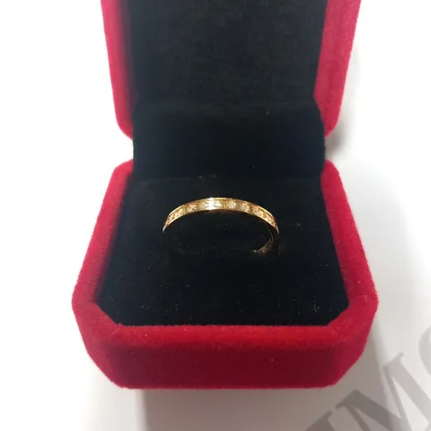 BERING GOLD PLATED STONE SET RING SIZE 7