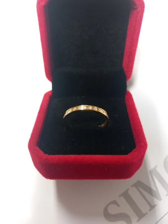 BERING GOLD PLATED STONE SET RING SIZE 7