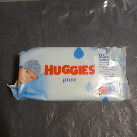 APPROXIMATELY 12 PACKS HUGGIES PURE BABY CLEANSING WIPES