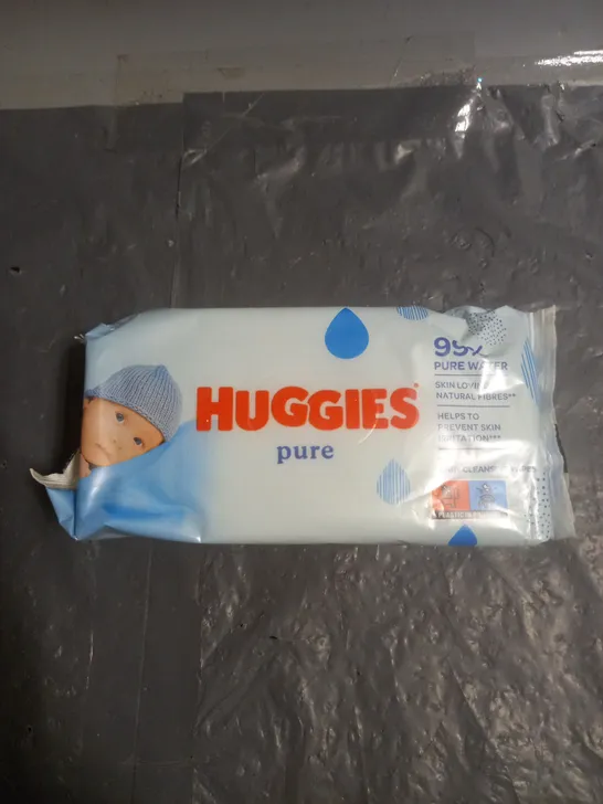 APPROXIMATELY 12 PACKS HUGGIES PURE BABY CLEANSING WIPES