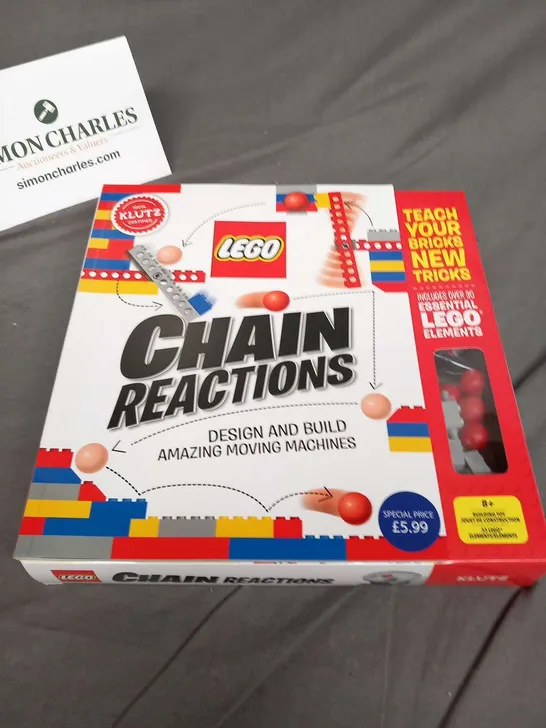 SIX BRAND NEW BOXED LEGO CHAIN REACTIONS DESIGN AND BUILD AMAZONG MOVING MACHINES 