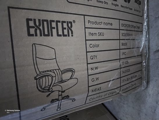 BOXED DESIGNER ENFORCER OFFICE CHAIR BLACK