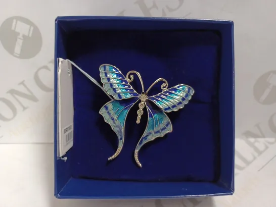 INDULGENCE BLUE/SILVER BUTTERFLY PIN BROOCH