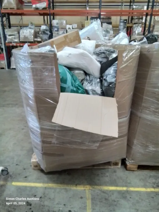 PALLET OF ASSORTED BEDROOM AND COMFORT BASED PRODUCTS TO INCLUDE; PILLOWS, SUPPORT SEAT CUSHIONS AND SIMILARLY RELATED GOODS