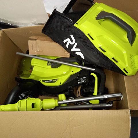 RYOBI 18V ONE+ CORDLESS 33CM LAWNMOWER AND TRIMMER (NO BATTERY)