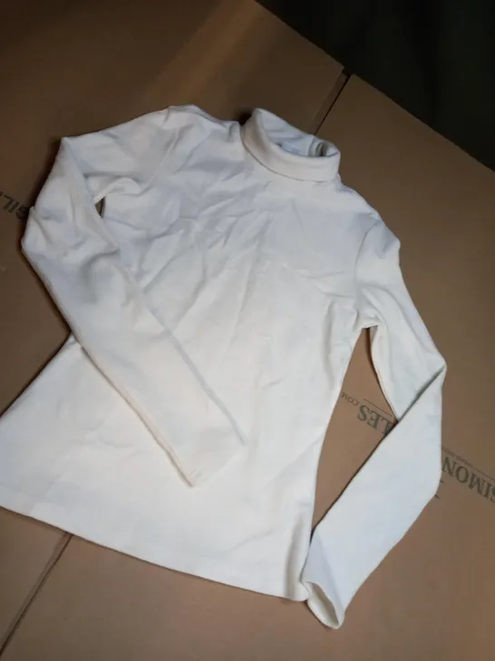 URBAN REVIVO WHITE POLO NECK UK 8 