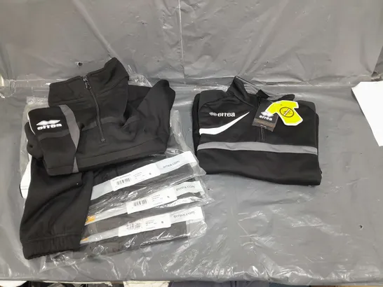 LOT OF FIVE BLACK ERREA BLACK QUARTER ZIP JACKETS